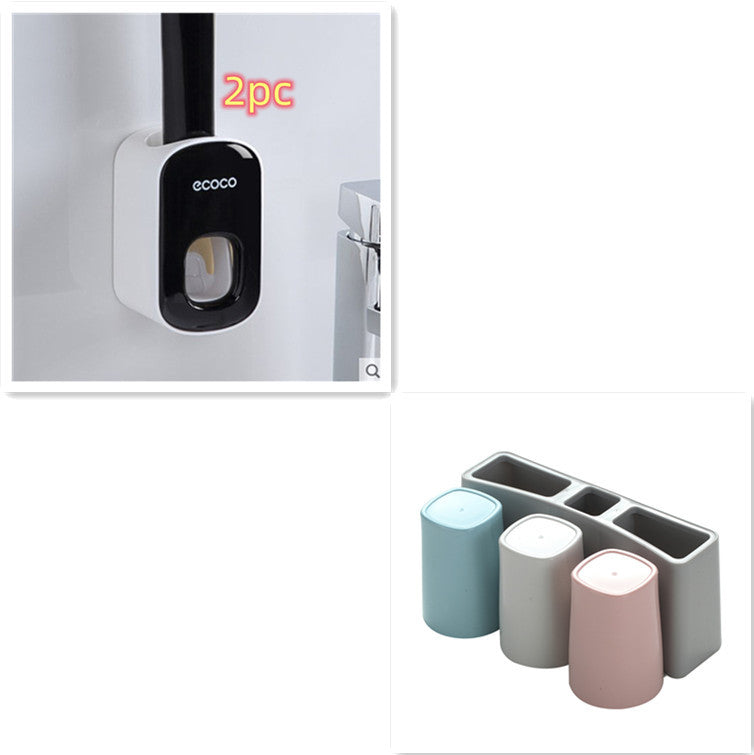 Load image into Gallery viewer, Wall Mounted Automatic Toothpaste Holder Bathroom Accessories Set Dispenser
