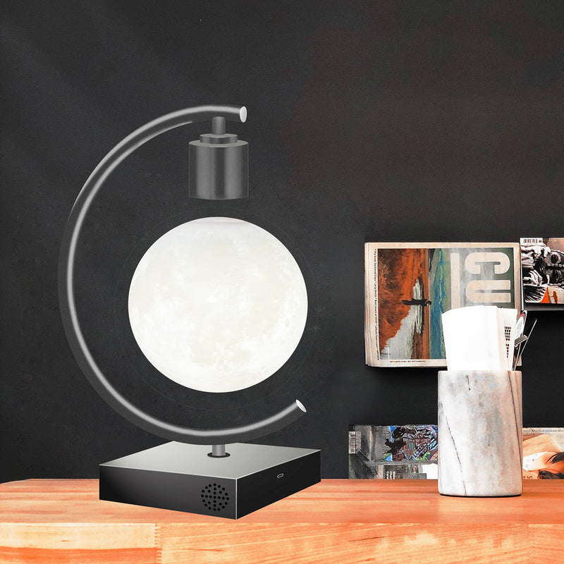 Load image into Gallery viewer, Magnetic Suspension Moon Light Bluetooth Audio Ornaments
