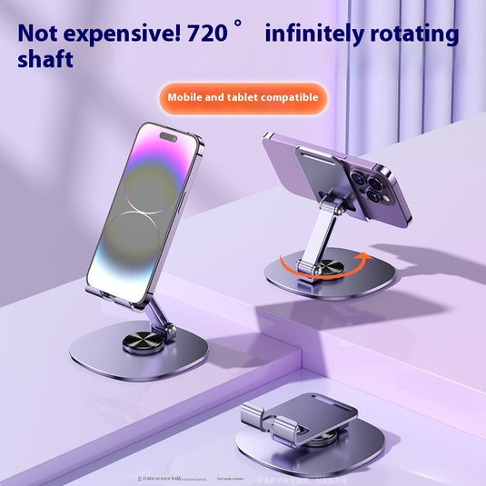 Metal Rotating Desktop Folding Mobile Phone Bracket