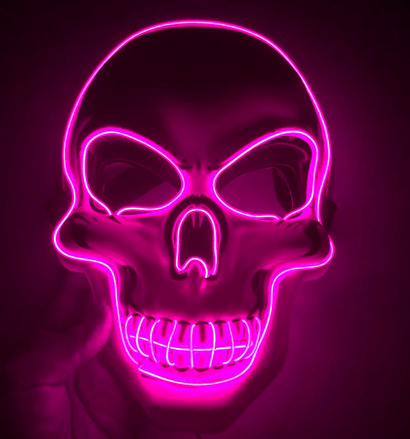 Load image into Gallery viewer, Halloween Skeleton Mask LED Glow Scary Mask
