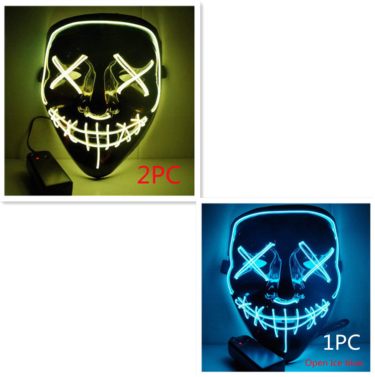 Load image into Gallery viewer, Line Up Festive Led Glitter Grimace Glow Mask
