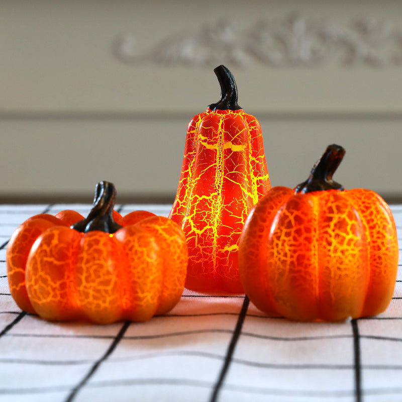 Load image into Gallery viewer, New Halloween Pumpkin Lantern Simulation Pumpkin LED Candle Lamp Resin Luminous Pumpkin
