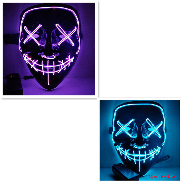 Load image into Gallery viewer, Line Up Festive Led Glitter Grimace Glow Mask
