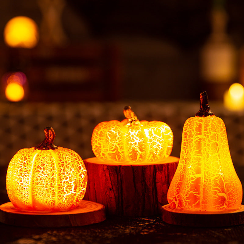 Load image into Gallery viewer, New Halloween Pumpkin Lantern Simulation Pumpkin LED Candle Lamp Resin Luminous Pumpkin
