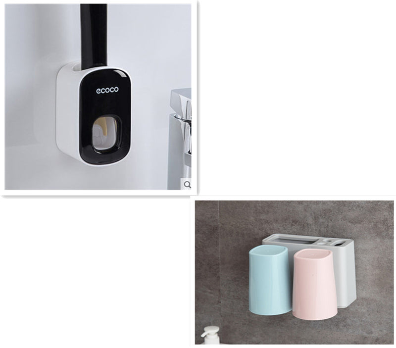 Load image into Gallery viewer, Wall Mounted Automatic Toothpaste Holder Bathroom Accessories Set Dispenser
