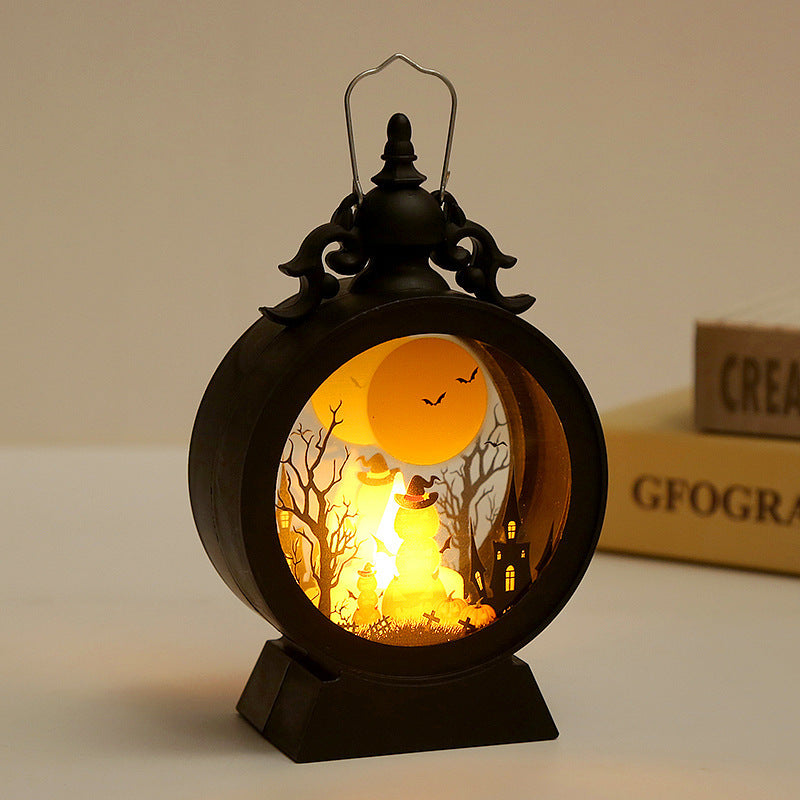 Load image into Gallery viewer, Halloween Retro Candle Portable Storm Lantern
