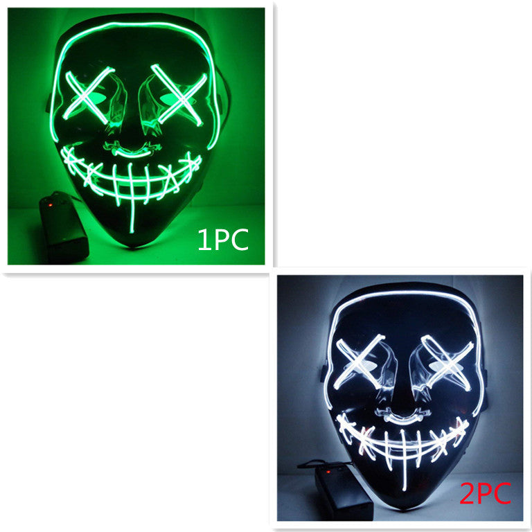 Load image into Gallery viewer, Line Up Festive Led Glitter Grimace Glow Mask
