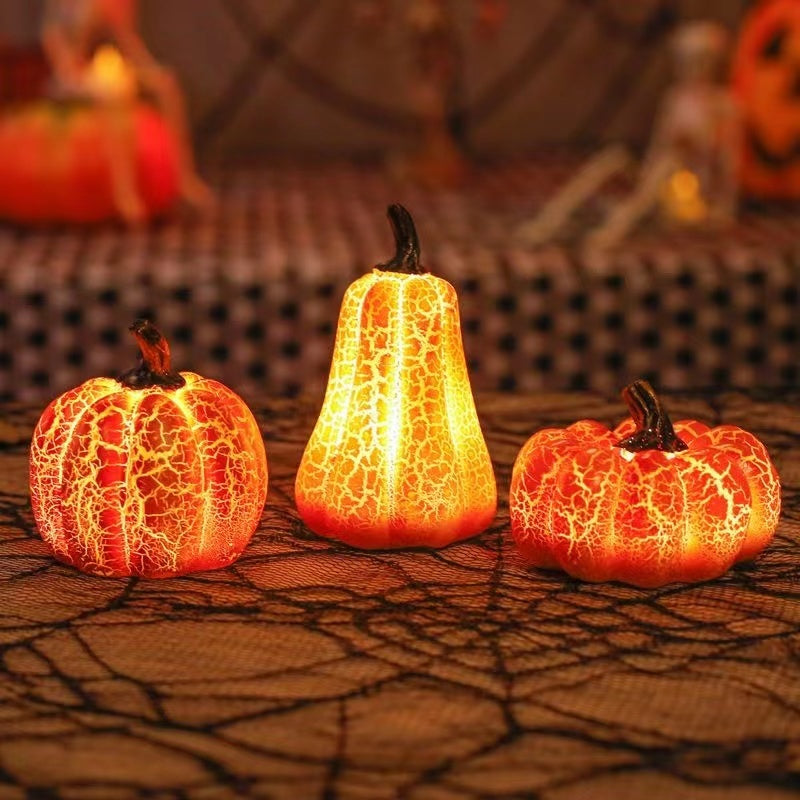 Load image into Gallery viewer, New Halloween Pumpkin Lantern Simulation Pumpkin LED Candle Lamp Resin Luminous Pumpkin
