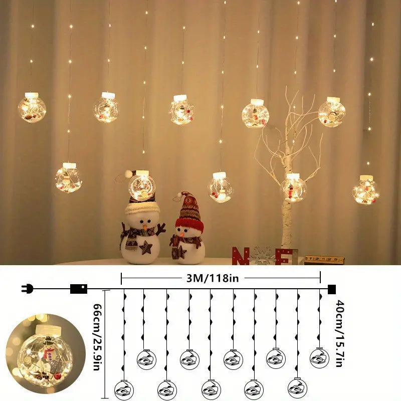 Load image into Gallery viewer, Glam Style USB Powered LED String Lights with Santa Claus, Christmas Tree
