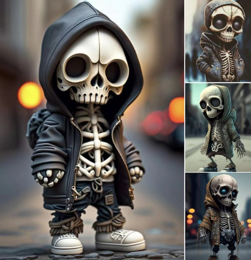 Load image into Gallery viewer, Halloween Cool Skeleton Figurines Halloween Skeleton Doll Resin Ornament Home Decor
