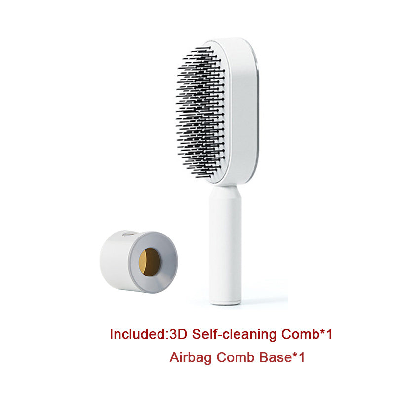 Load image into Gallery viewer, Self Cleaning Hair Brush For Women One-key Cleaning Hair Loss Airbag Massage Scalp Comb Anti-Static Hairbrush
