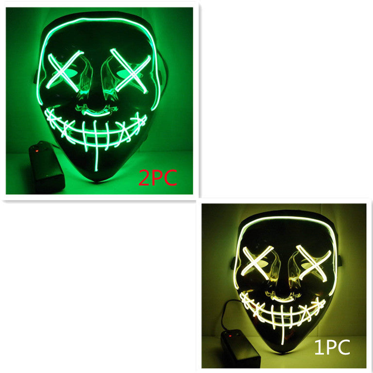 Load image into Gallery viewer, Line Up Festive Led Glitter Grimace Glow Mask
