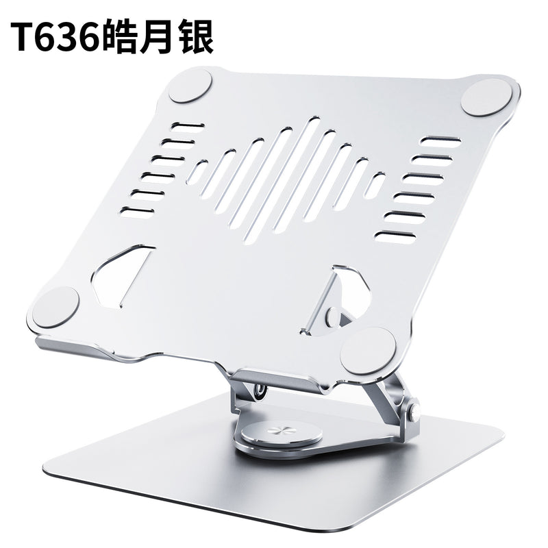 Load image into Gallery viewer, Aluminum Alloy 360 Degree Rotating Double-layer Double-Rod Lifting Folding Radiator Cooling Laptop Bracket
