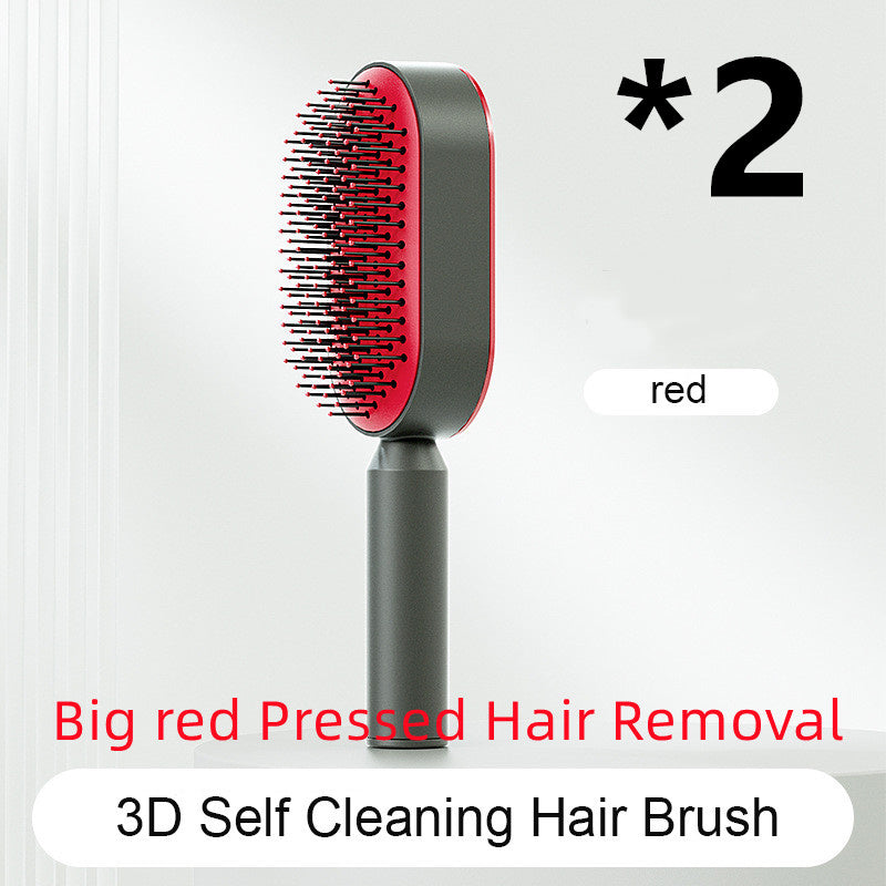 Load image into Gallery viewer, Self Cleaning Hair Brush For Women One-key Cleaning Hair Loss Airbag Massage Scalp Comb Anti-Static Hairbrush
