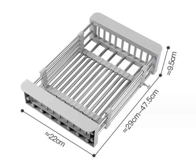 Load image into Gallery viewer, Kitchen Drain Rack Household Stainless Steel Retractable Sink Rack Storage Rack Tableware Bold Storage
