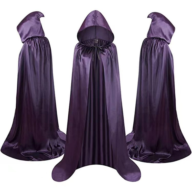 Load image into Gallery viewer, Halloween Cloak Costumes Wizard Cloak For Children Hooded Capes Mantle Black Party Decoration
