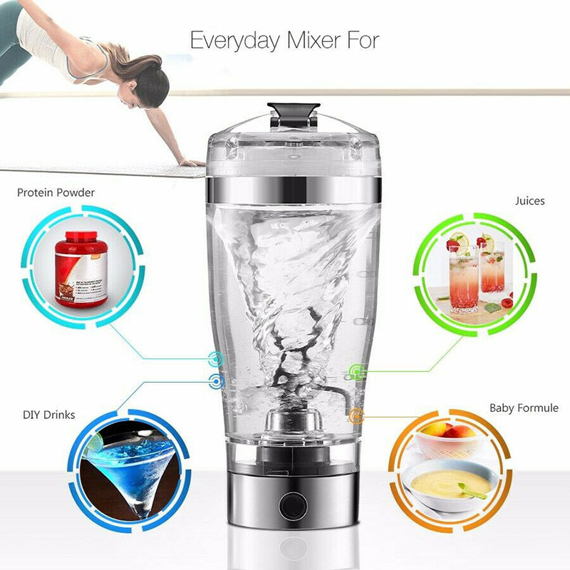 Load image into Gallery viewer, Electric Protein Shake Stirrer USB Shake Bottle Milk Coffee Blender Kettle Sports And Fitness Charging Electric Shaker Cup
