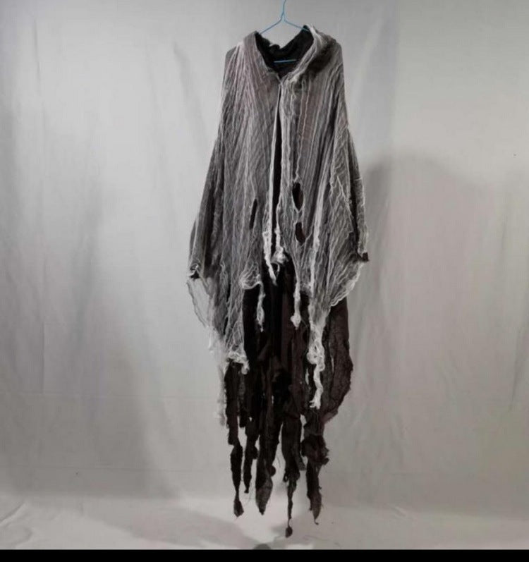 Load image into Gallery viewer, Halloween Cloak Cos Zombie Clothing Skull Cloak Props
