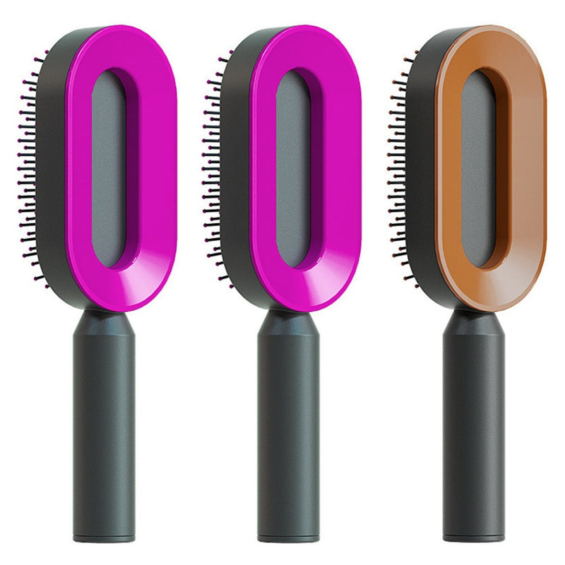 Load image into Gallery viewer, Self Cleaning Hair Brush For Women One-key Cleaning Hair Loss Airbag Massage Scalp Comb Anti-Static Hairbrush
