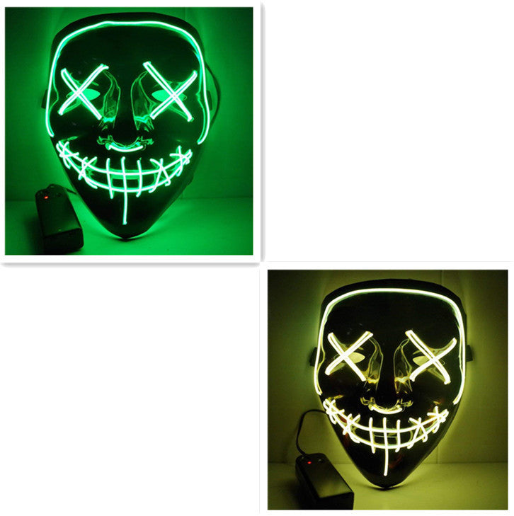 Load image into Gallery viewer, Line Up Festive Led Glitter Grimace Glow Mask
