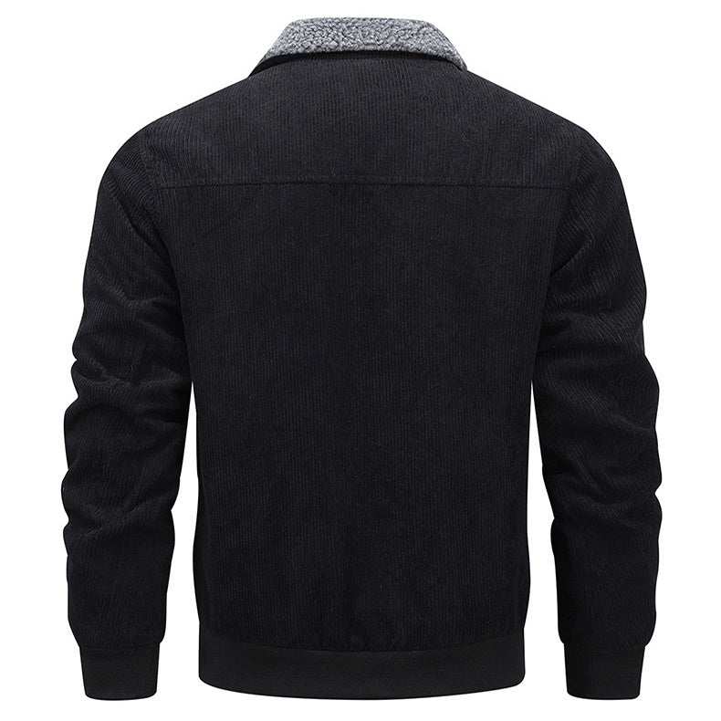 Load image into Gallery viewer, Winter Lapel Fleece Jacket With Pockets Warm Thicken Cotton Coat Men&#39;s Clothing
