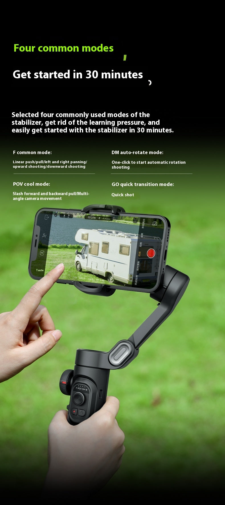 Load image into Gallery viewer, Selfie Three-axis Anti-shake Hand-held Tripod Head Mobile Phone Stabilizer
