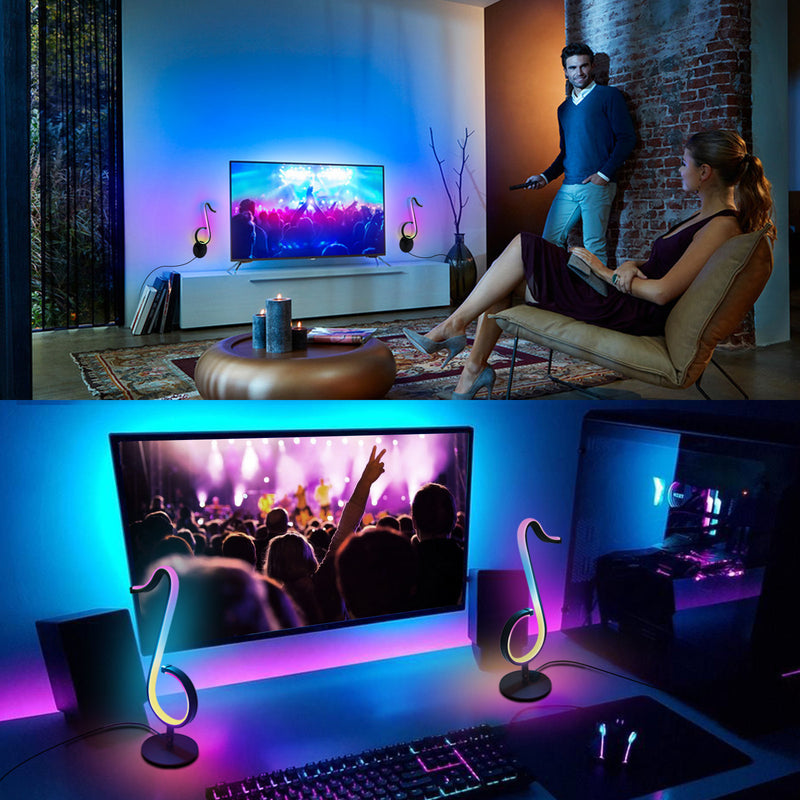 Load image into Gallery viewer, Intelligent APP Remote Control Symphony Atmosphere Light LED Night Light 180&amp;deg Rotation Desktop Bedside For Home Decor Lamp
