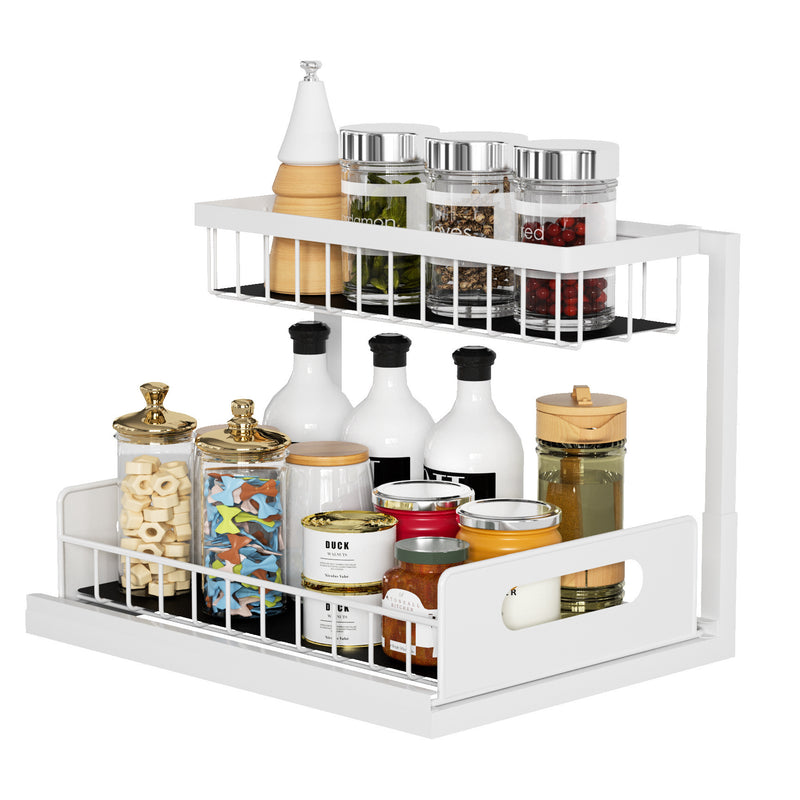 Load image into Gallery viewer, Kitchen Under Sink Pull-out Spice Storage Tiered Rack
