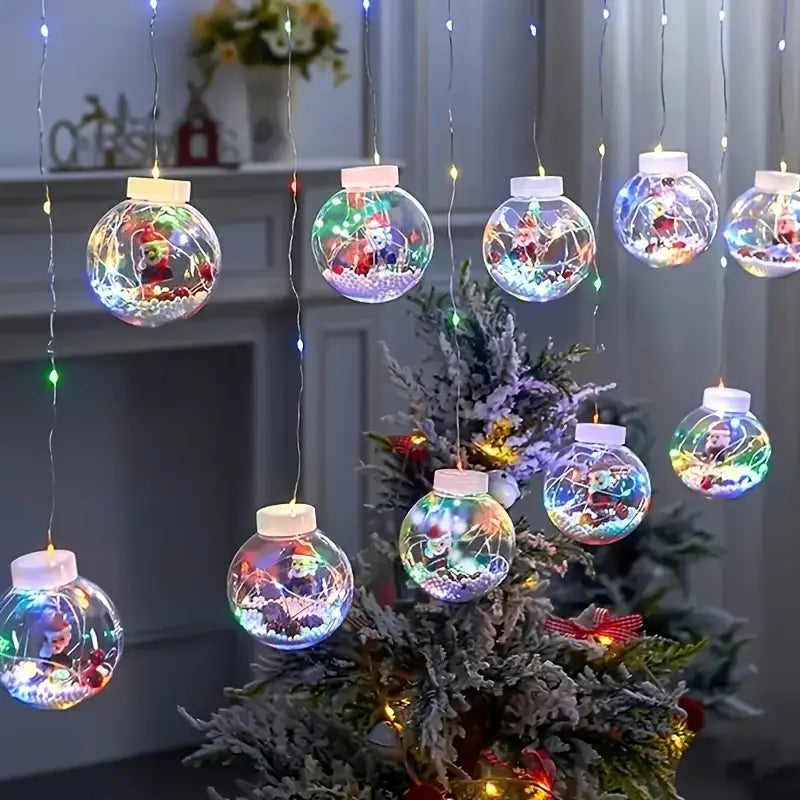 Load image into Gallery viewer, Glam Style USB Powered LED String Lights with Santa Claus, Christmas Tree
