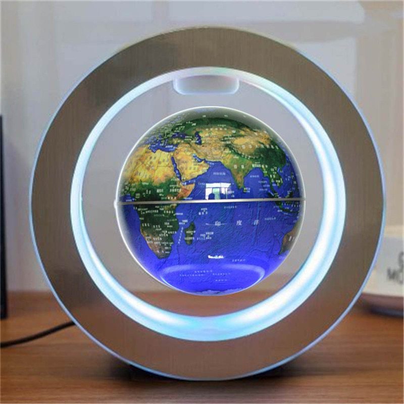 Load image into Gallery viewer, Round LED World Map Floating Globe Magnetic Levitation Light Anti Gravity Magic
