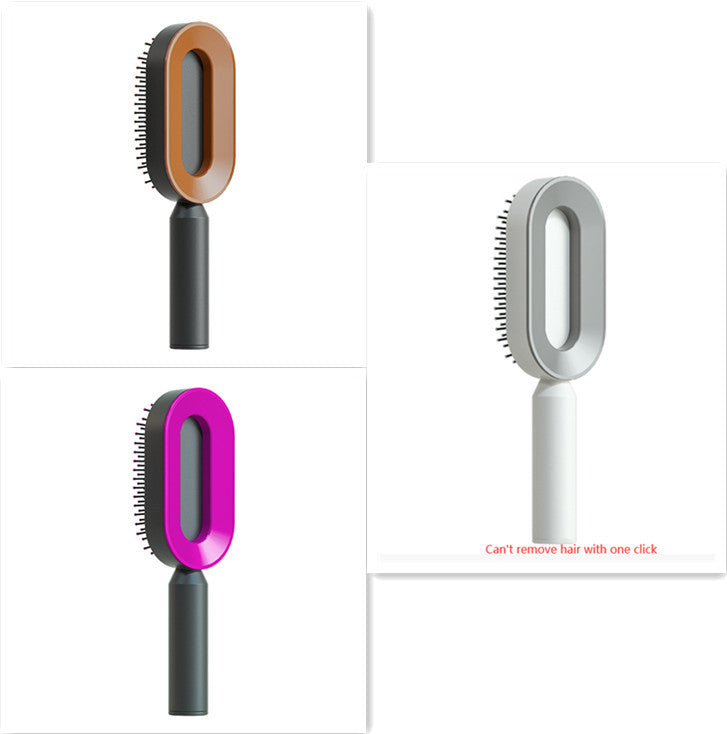 Load image into Gallery viewer, Self Cleaning Hair Brush For Women One-key Cleaning Hair Loss Airbag Massage Scalp Comb Anti-Static Hairbrush
