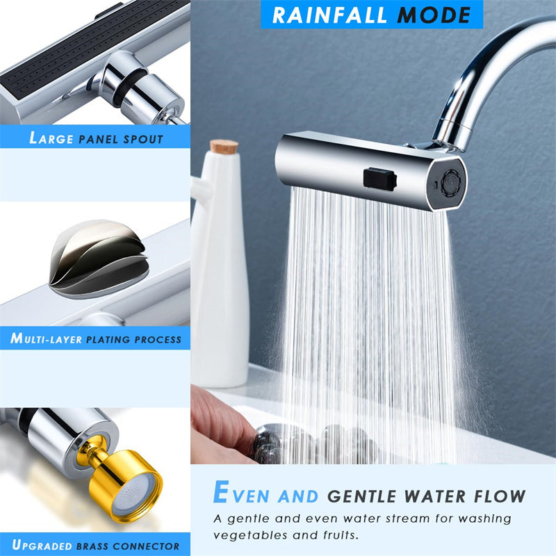 Load image into Gallery viewer, Kitchen Faucet Waterfall Outlet Splash Proof Universal Rotating Bubbler Multifunctional Water Nozzle Extension Kitchen Gadgets
