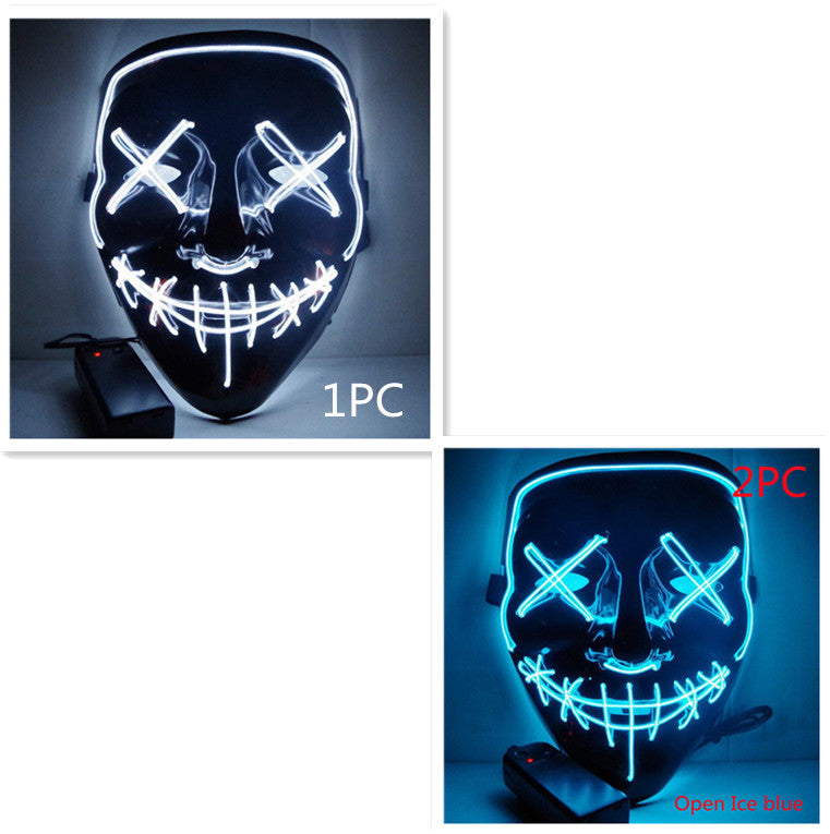 Load image into Gallery viewer, Line Up Festive Led Glitter Grimace Glow Mask
