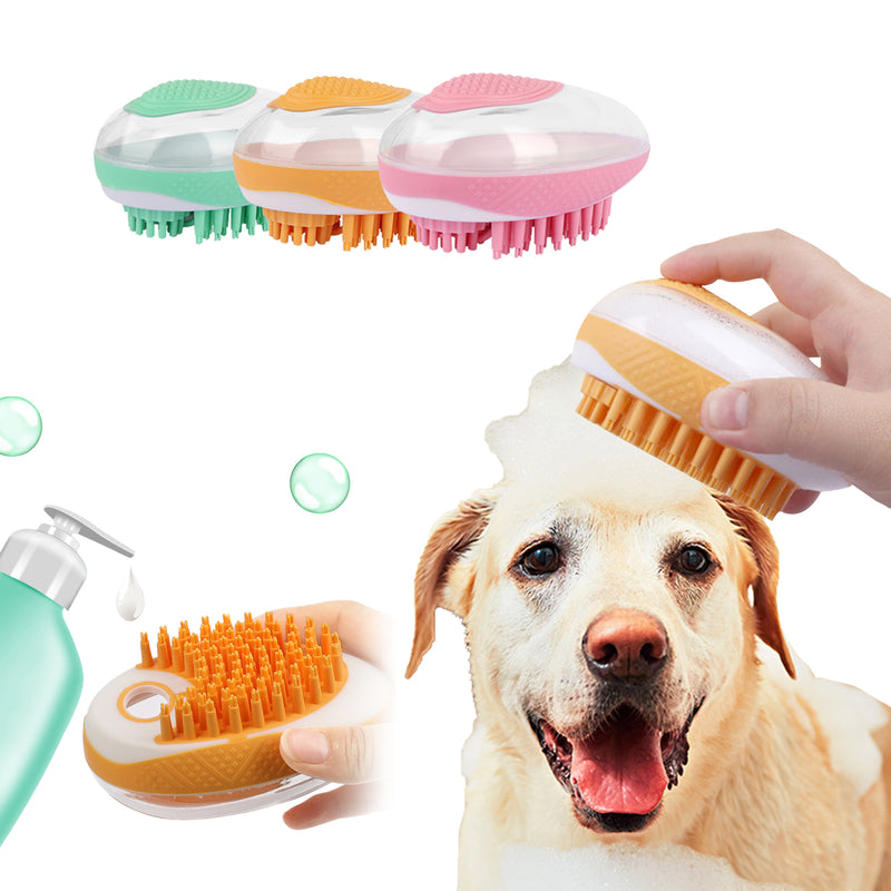 Load image into Gallery viewer, Dog Cat Bath Brush 2-in-1 Pet SPA Massage Comb Soft Silicone Pets Shower Hair Grooming Cmob Dog Cleaning Tool Pet Products
