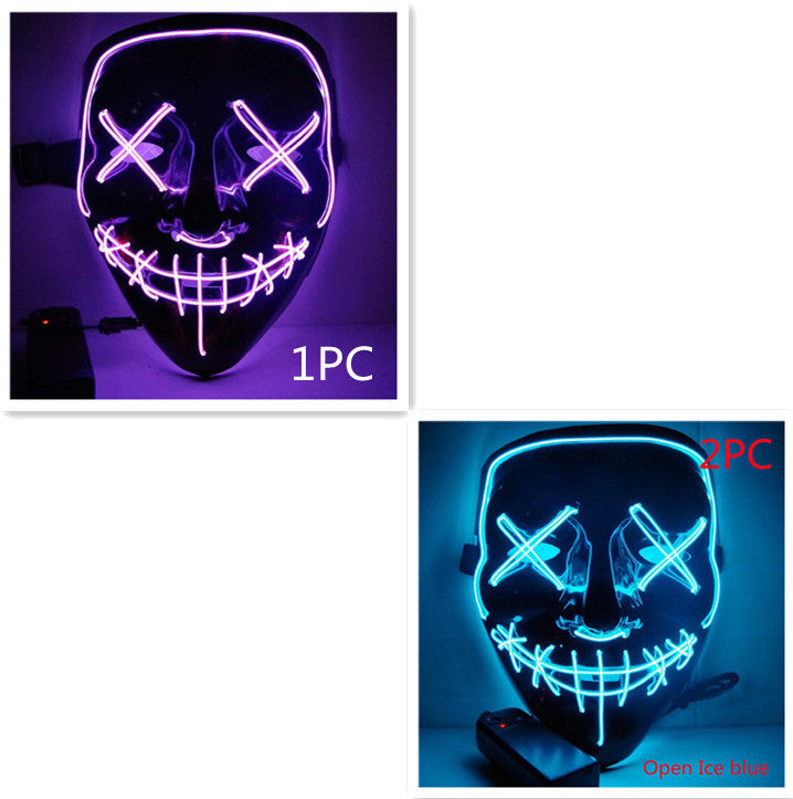 Load image into Gallery viewer, Line Up Festive Led Glitter Grimace Glow Mask
