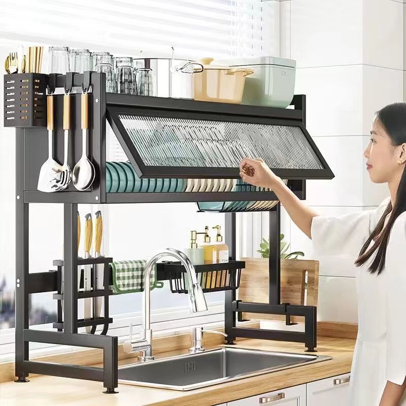 Load image into Gallery viewer, Kitchen Sink Storage Stand Surface Washed Bowl And Chopstick Rack Storage Household Drain Basket Rack
