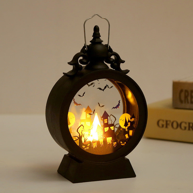 Load image into Gallery viewer, Halloween Retro Candle Portable Storm Lantern
