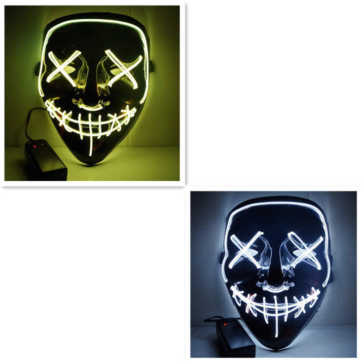 Load image into Gallery viewer, Line Up Festive Led Glitter Grimace Glow Mask
