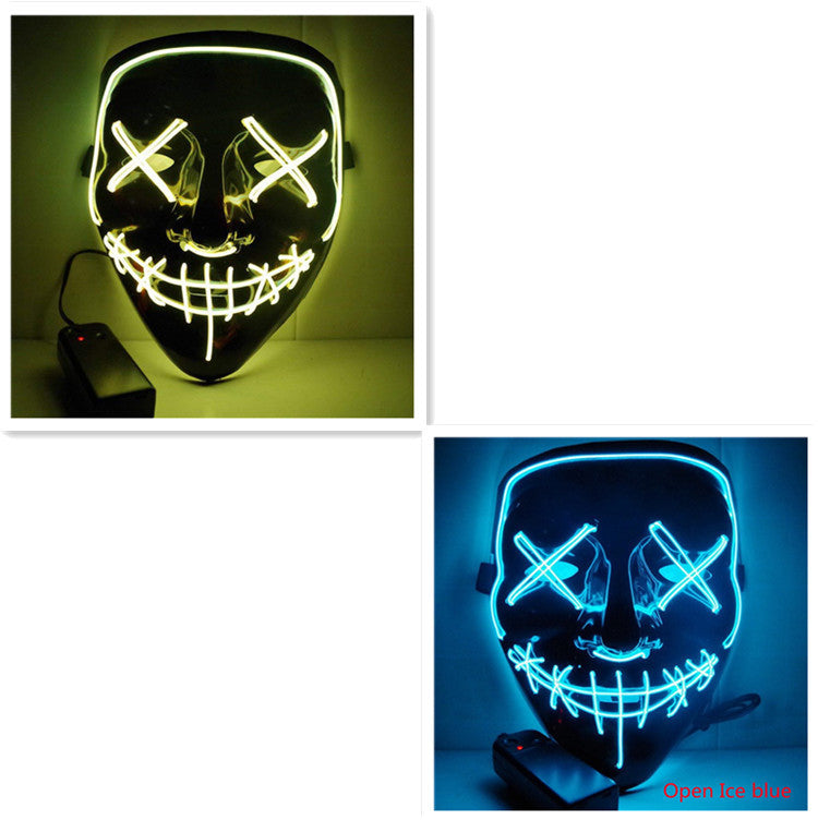 Load image into Gallery viewer, Line Up Festive Led Glitter Grimace Glow Mask
