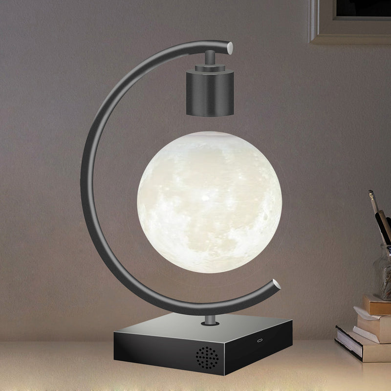 Load image into Gallery viewer, Magnetic Suspension Moon Light Bluetooth Audio Ornaments
