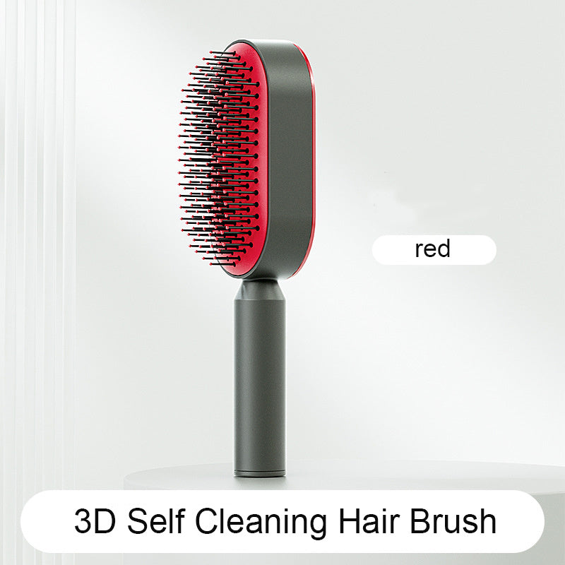 Load image into Gallery viewer, Self Cleaning Hair Brush For Women One-key Cleaning Hair Loss Airbag Massage Scalp Comb Anti-Static Hairbrush
