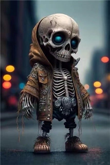 Load image into Gallery viewer, Halloween Cool Skeleton Figurines Halloween Skeleton Doll Resin Ornament Home Decor
