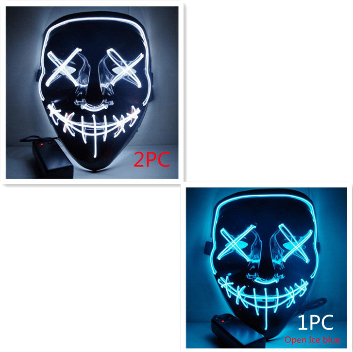 Load image into Gallery viewer, Line Up Festive Led Glitter Grimace Glow Mask
