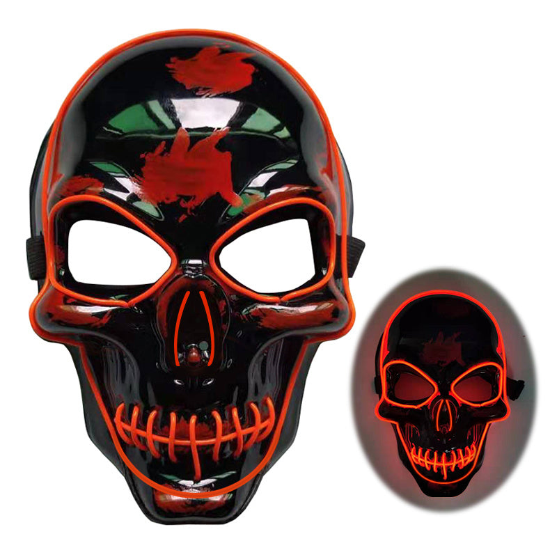 Load image into Gallery viewer, Halloween Skeleton Mask LED Glow Scary Mask
