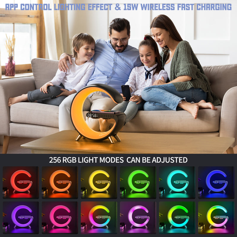 Load image into Gallery viewer, Altifalante Bluetooth Carregamento Sem Fio Criativo Luz Nocturna Céu Estrelado Luz Despertar Led Colorido Smart Home Atmosphere Light
